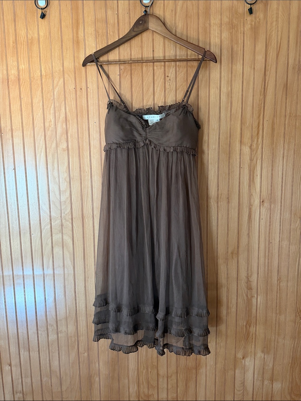 100% Silk Studio M Midi Dress